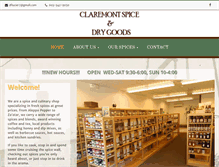 Tablet Screenshot of claremontspice.com